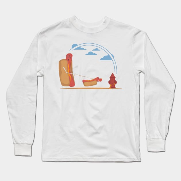 Hotdog! Long Sleeve T-Shirt by moose_cooletti